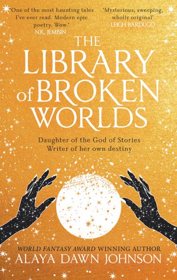 UK cover of The Library of Broken Worlds